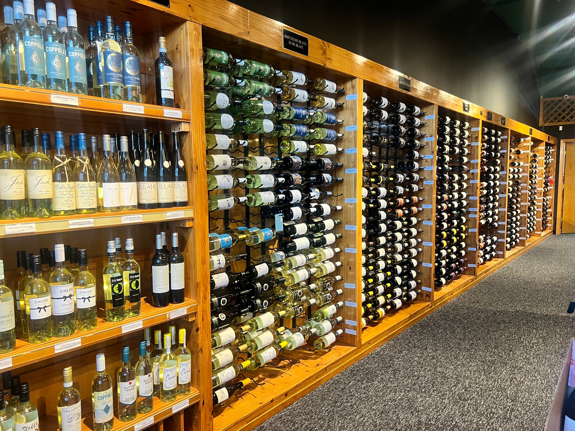 Wine rack wall